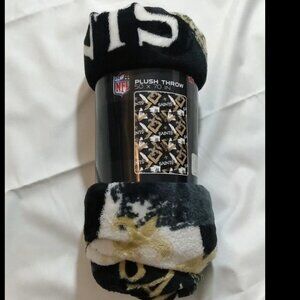 NFL New Orleans Saints Soft Plush Throw Blanket 50 x 60